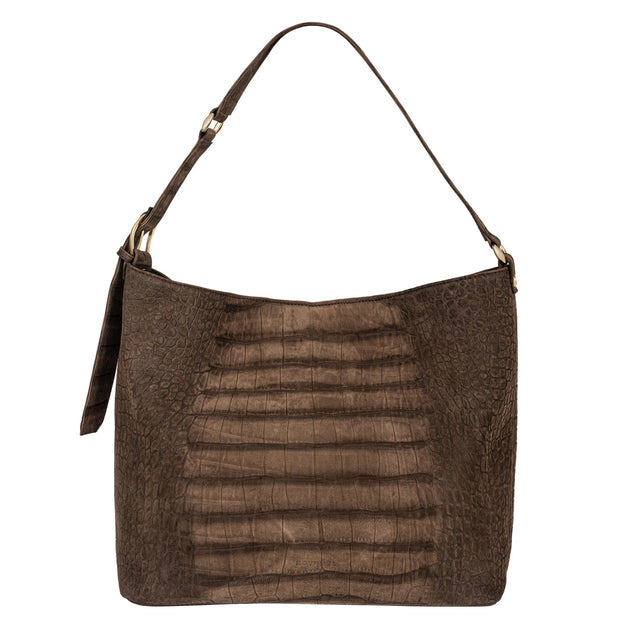 No. 303 Maxi Hobo Bag Croco Brown