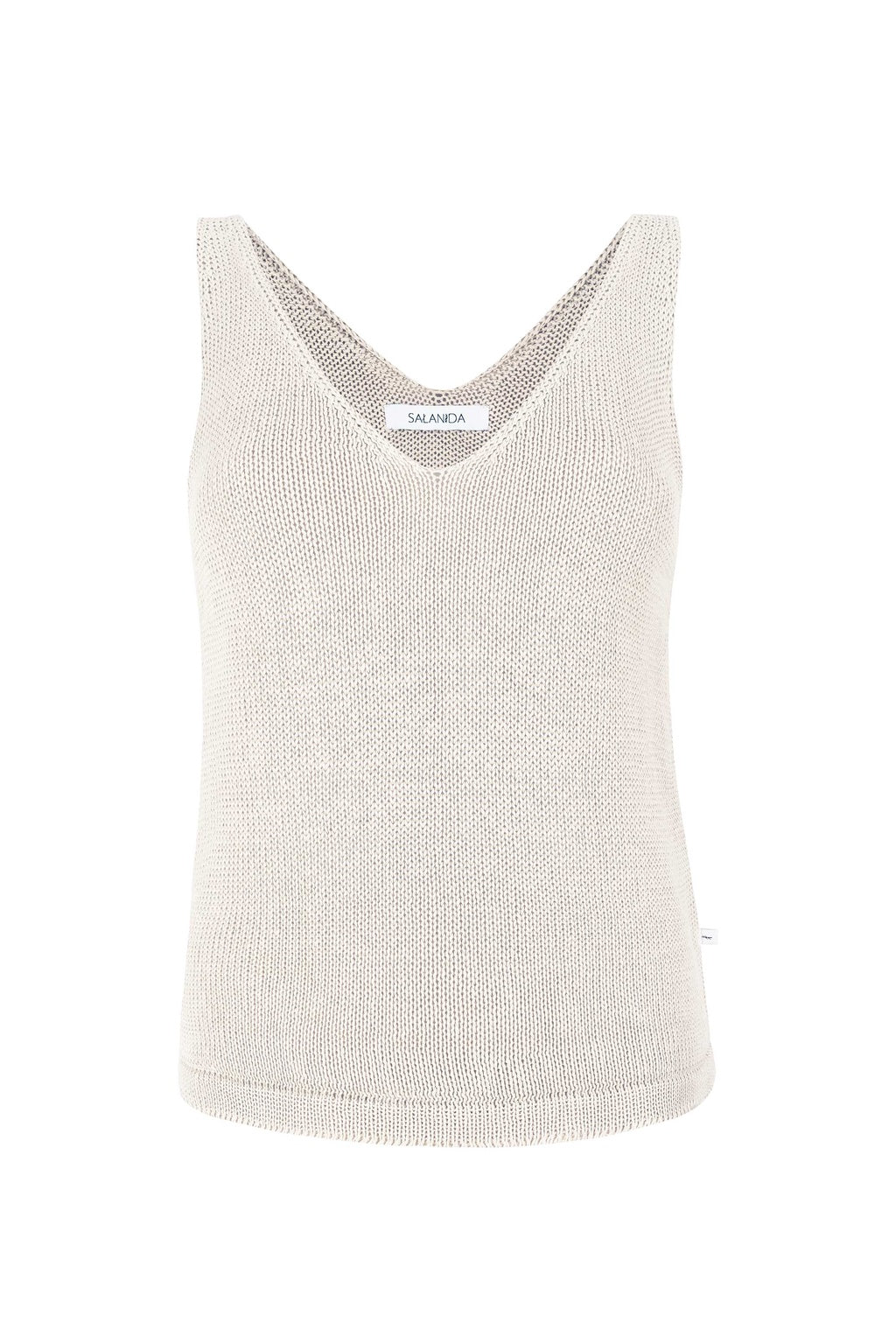 Mare Linen Tank Top White