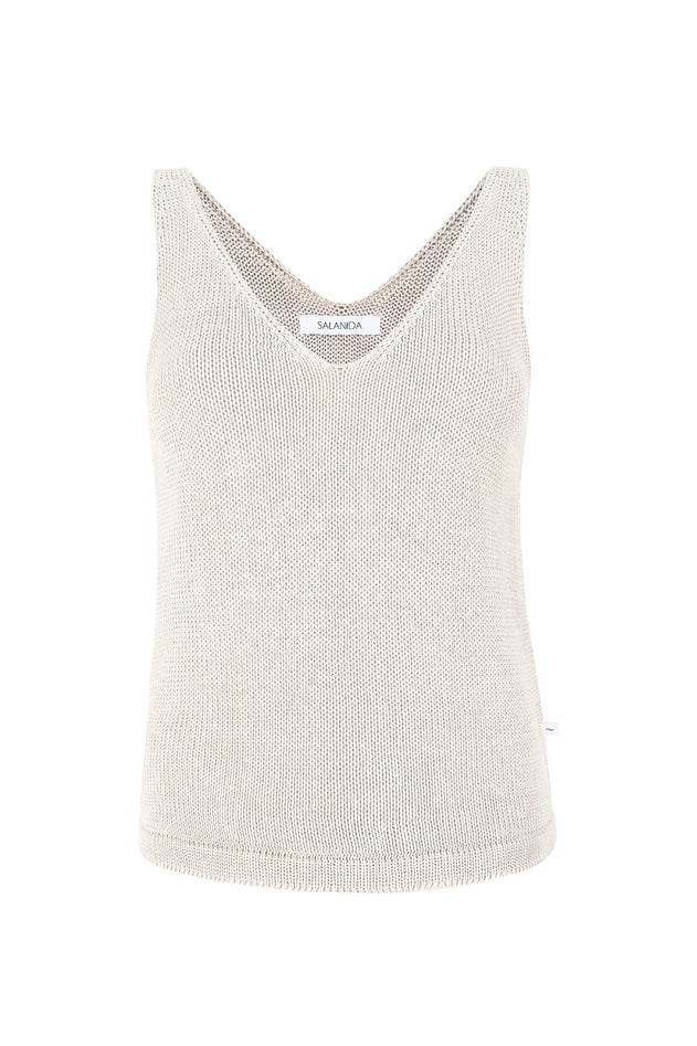 Mare Linen Tank Top White