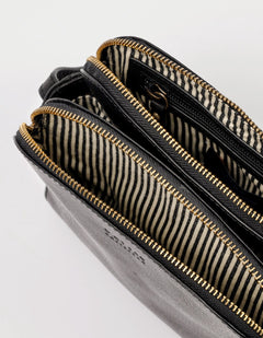 Emily Leather Strap Stromboli Leather Black