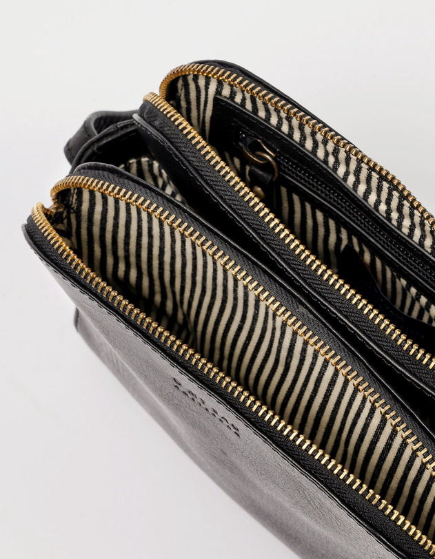 Emily Leather Strap Stromboli Leather Black