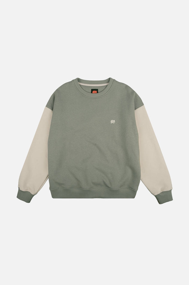 Women's Color Block Oversized Sweater Iron Veil