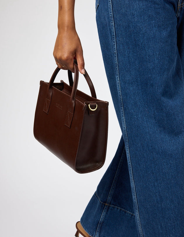 Jackie Midi + Leather Strap Classic Leather Chocolate