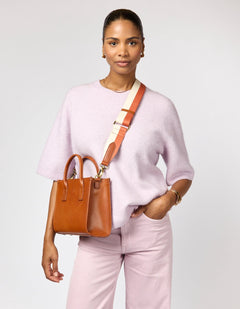 Jackie Midi Bag Classic Leather Cognac