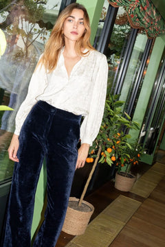 Laurier Trousers Velours Navy