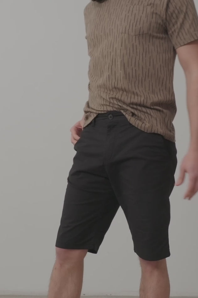 Men's Hans Linen Blend Bermuda Shorts Black