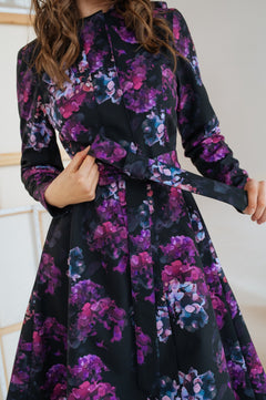 Fit and Flare Raincoat with A-Line Hem Black Hortense