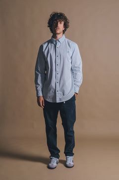 Postiguet Pigment Dyed Twill Shirt Air Blue