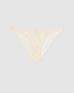 Lace Mesh Bikini Briefs Cream