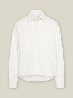 Corduroy Organic Cotton Overshirt Off-white