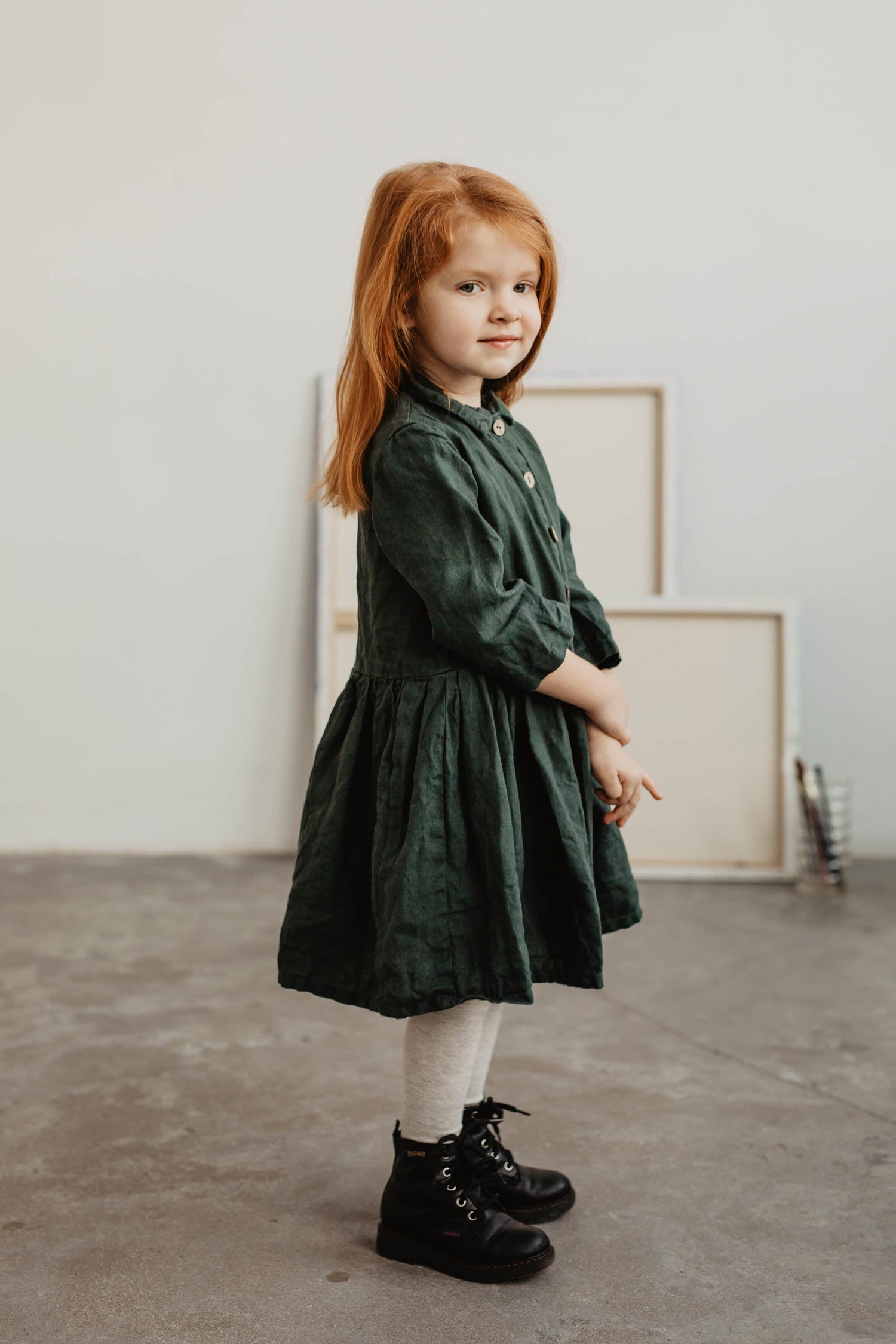 Kids' Medeina Linen Dress