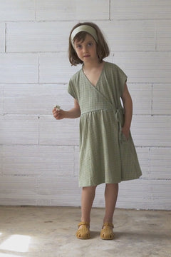 Kids' Hannia Wrap Dress Wicker Green