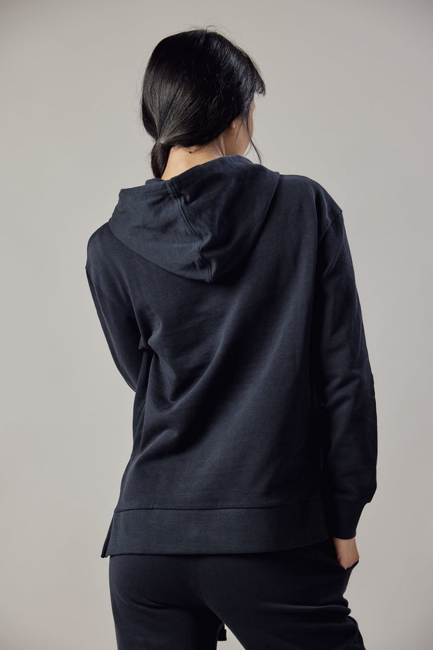 Women's Hoodie Sweatshirt With Side Slits