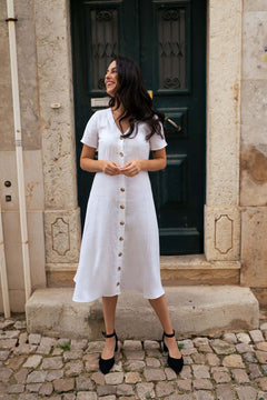 Penelope Dress Coconut Milk White