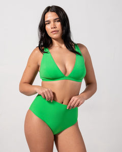 Highwaist Bikini Briefs Kelly Green