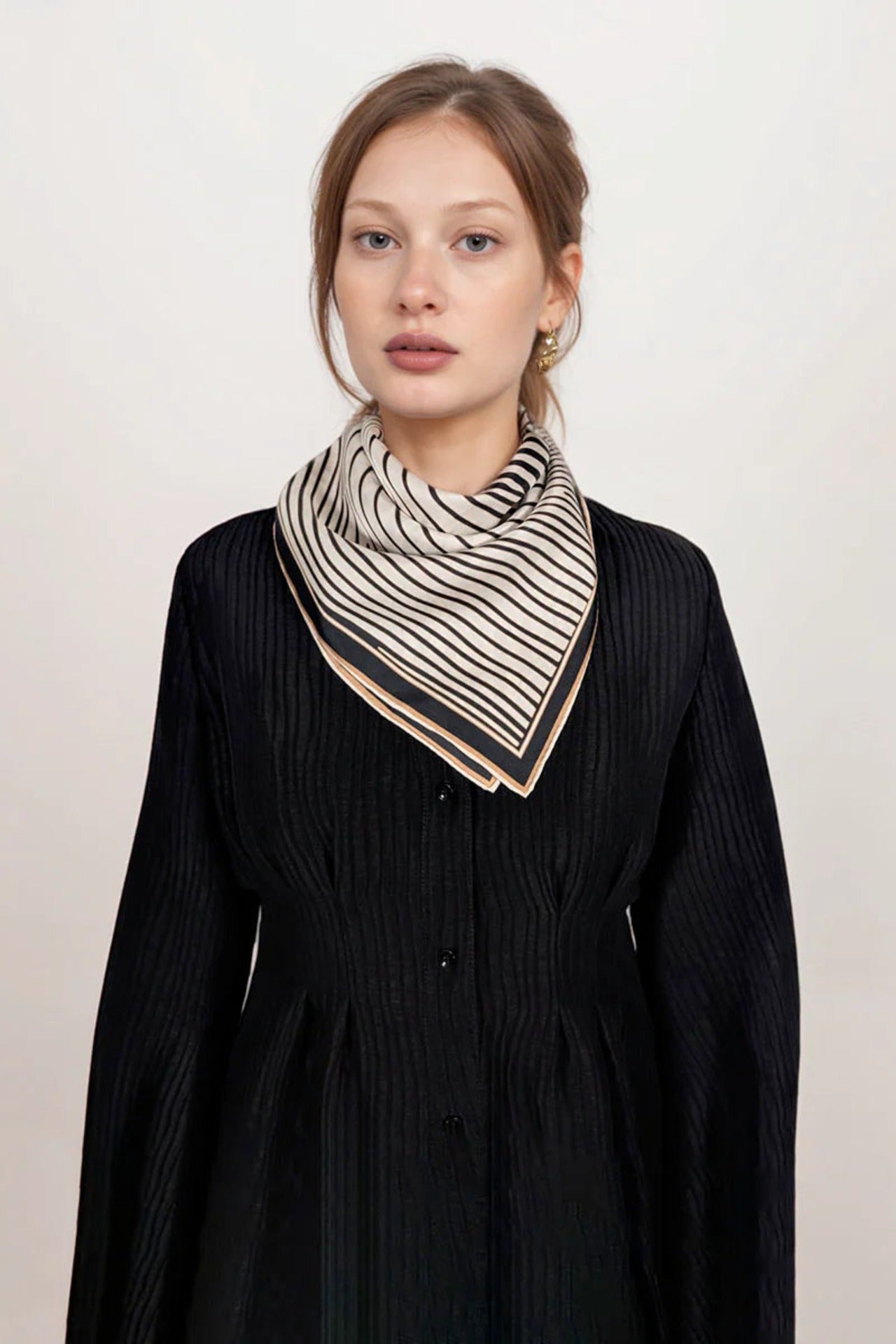 Double Date Scarf Black Striped - Studio Heijne