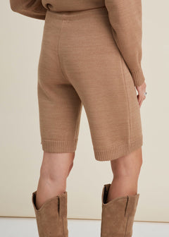 Knitted Merino Wool Oversized Sweater & Shorts Set