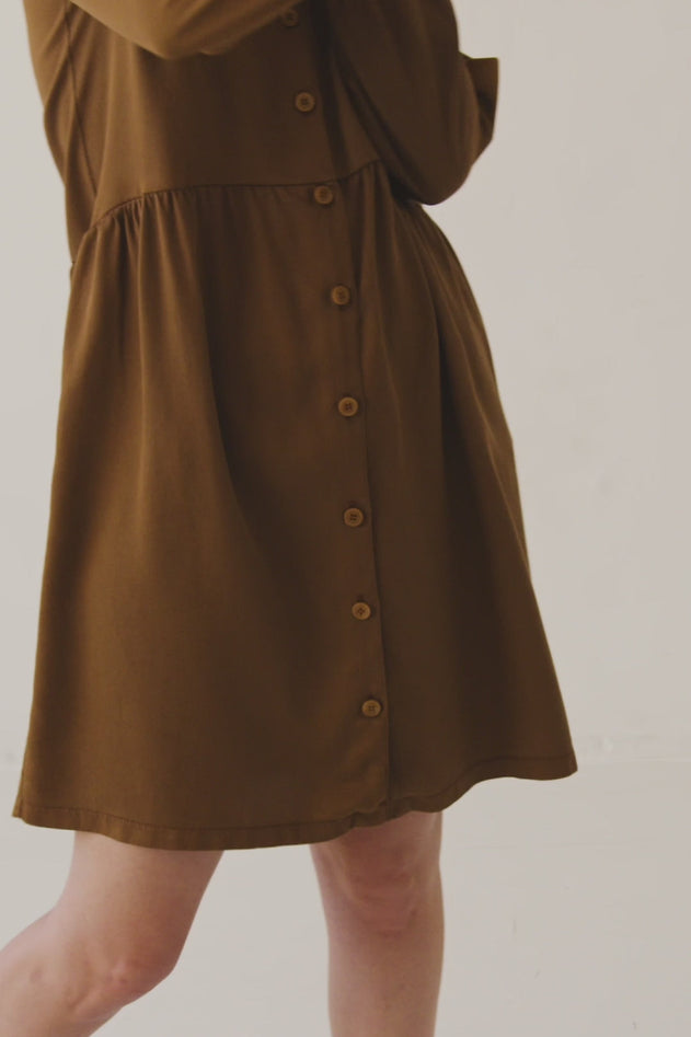 Tracy Tencel Shirt Dress Terracotta