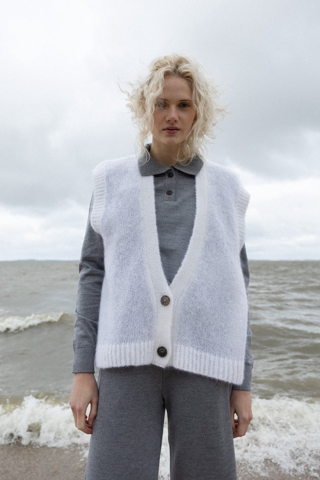 Bene Merino Wide Pants Light Grey