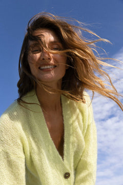 Melody Mohair Cardigan Limone