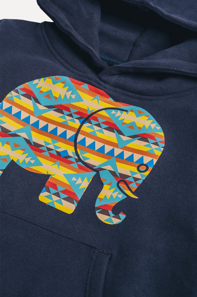 Kid's Navajo Organic Hoodie Trendsplant Blue