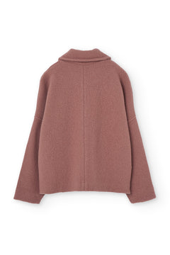 Merino Wool Short Coat in Pink