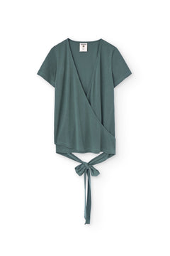 Hagne Tencel Wrap T-Shirt Green