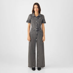 Twitter Minimal Stretch Overalls Dark Grey