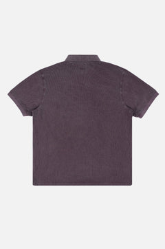 Alcalali Pigment Dyed Polo Shirt Sunset Purple