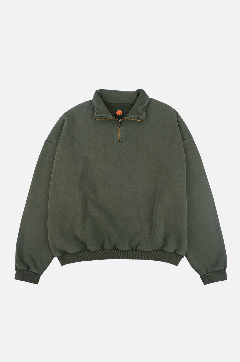 The Super Heavy Oversized Quarter Zip Sweater Kombu Green
