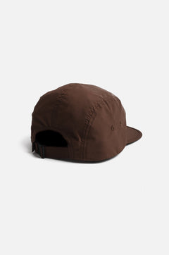 Water Repellent Nylon 5 Panel Cap Espresso