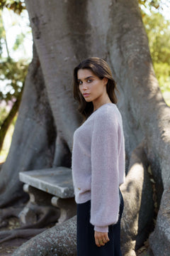 Elsie Mohair Cardigan Harbor Mist