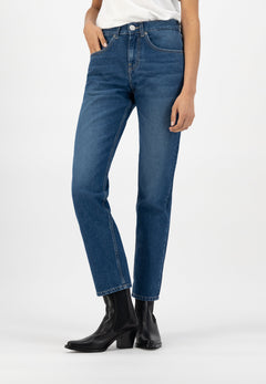 Go Mid Straight Jeans Used Stone