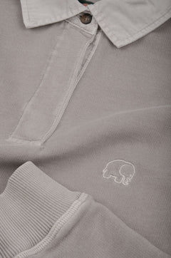 Essential Pigment Heavyweight Polo Sweater Island Fossil