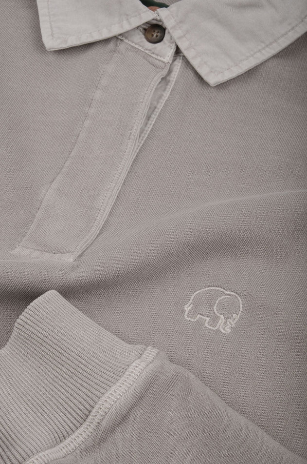 Essential Pigment Heavyweight Polo Sweater Island Fossil