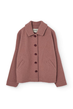 Merino Wool Short Coat in Pink