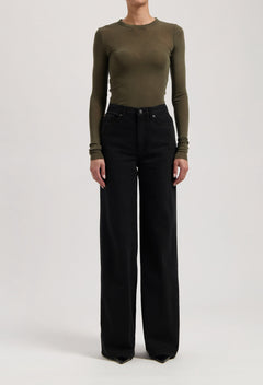 Sara High Loose Jeans Nero Nero