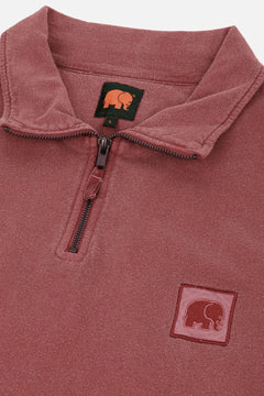 Men's Sauce Pigment Quarter Zip Sweater Burning Sky