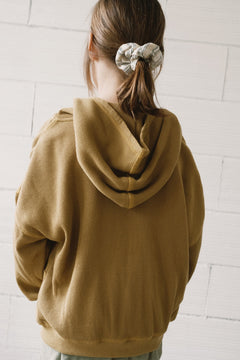 Kid's Helmi Waffle Hoodie Mustard