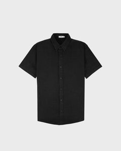 Men's Malibu Linen Button Down Shirt Black