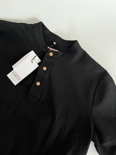 Elijah Linen/Cotton Shirt Black