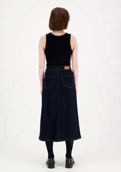 Elle Denim Skirt Dark Blue