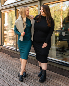 Ribbed Dress Black
