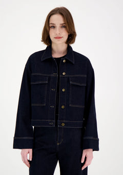 Elsie Denim Jacket Dark Blue
