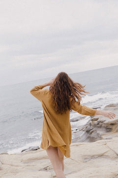 Elisa Shirt Dress Mustard