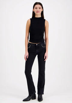 Emily Straight fit High Waist Jeans Dark Grey