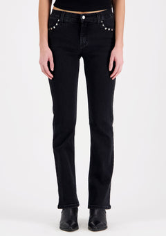Emily Straight fit High Waist Jeans Dark Grey