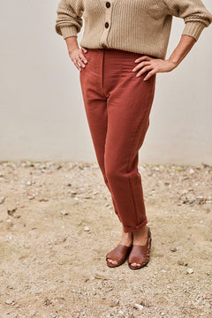 Faren Linen Trousers Rooibos Red