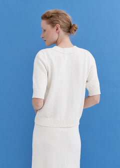 Knitted Cotton Top and Skirt Set