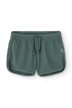 Kid's Huali Waffle Organic Cotton Shorts Blue